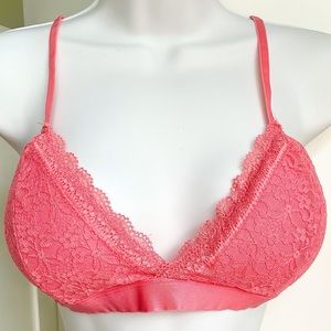 2 Lace Bralettes Wire-Free 36D